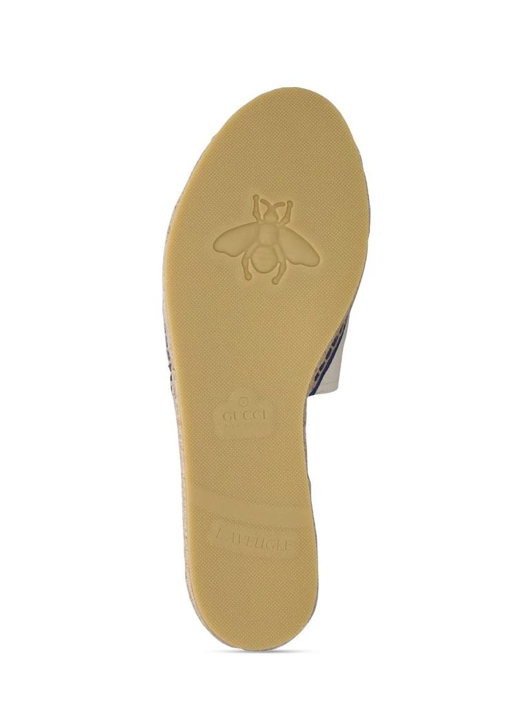 商品Gucci|40mm Pilar Cotton Canvas Espadrilles,价格¥4521,第5张图片详细描述