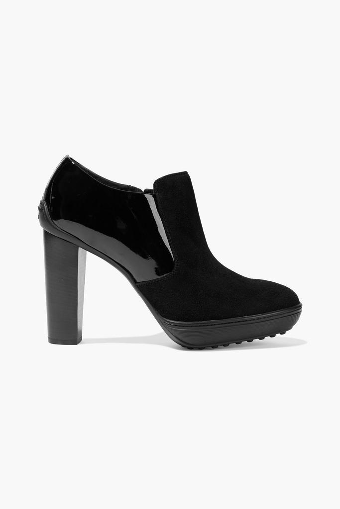 商品Tod's|Suede and patent-leather platform ankle boots,价格¥2206,第1张图片