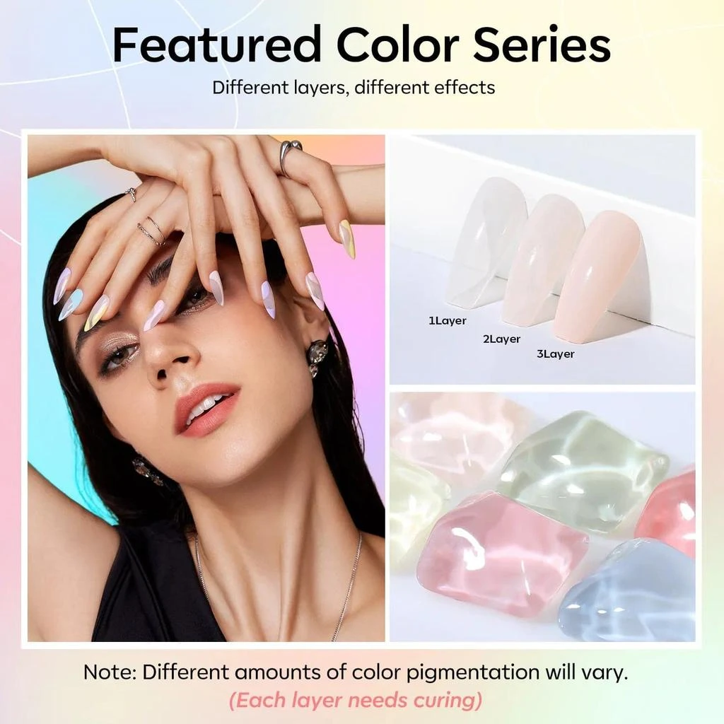 商品[国内直发] MODELONES|Tint-haze - 9 Shades Solid Cream Gel Polish Color Cube,价格¥104,第4张图片详细描述