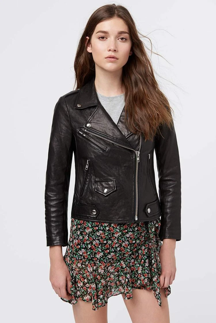 商品Rebecca Minkoff|Love Doves字样Wes机车夹克,价格¥2579,第3张图片详细描述
