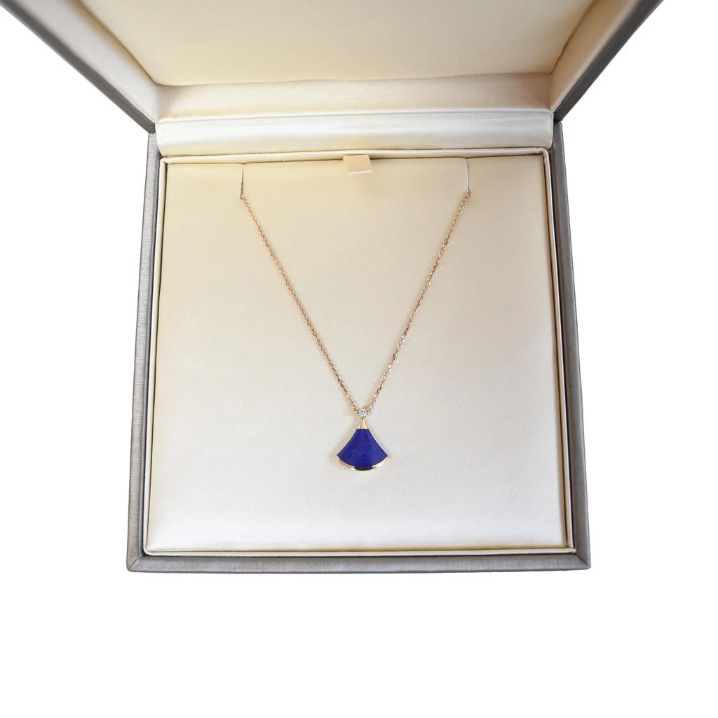 商品BVLGARI|Bvlgari Divas' Dream Diamond Lapis Lazuli 18k Rose Gold Pendant Necklace Deep Blue,价格¥18622,第2张图片详细描述