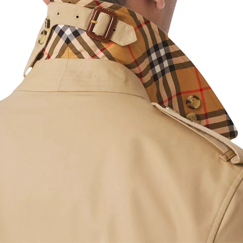 【预售3-7天】BURBERRY/博柏利  新禧贺岁系列 男士蜜色纯棉肯辛顿版型风衣80458591 商品