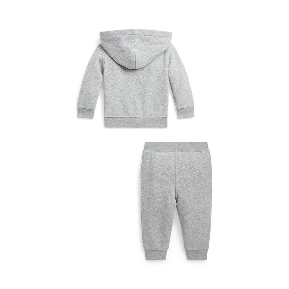 商品Ralph Lauren|Baby Boys Logo Fleece Full-Zip Hoodie and Pants Set,价格¥522,第2张图片详细描述