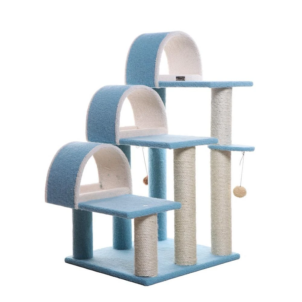 38" High Real Wood Cat Step Stairs Ramp, Cat Scratcher 商品