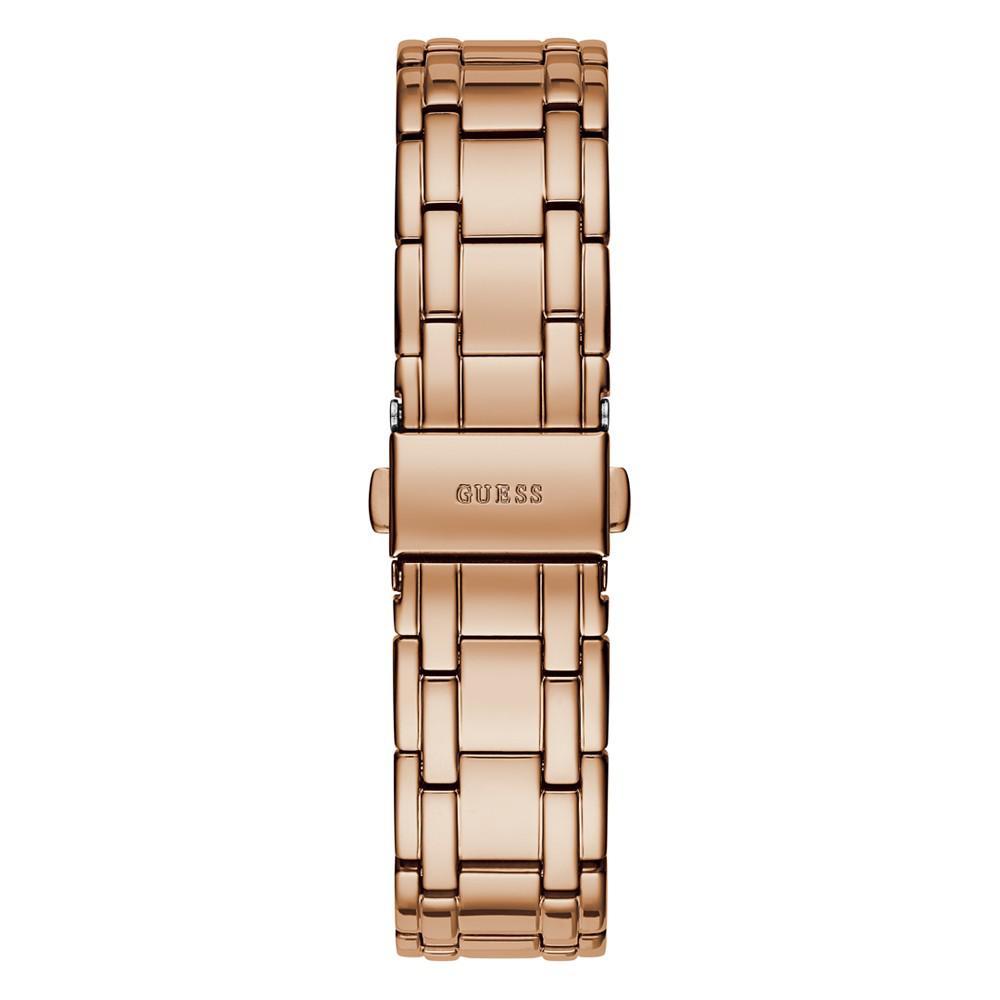 商品GUESS|Women's Rose Gold-Tone Glitz Stainless Steel Bracelet Watch, 38mm,价格¥1459,第4张图片详细描述