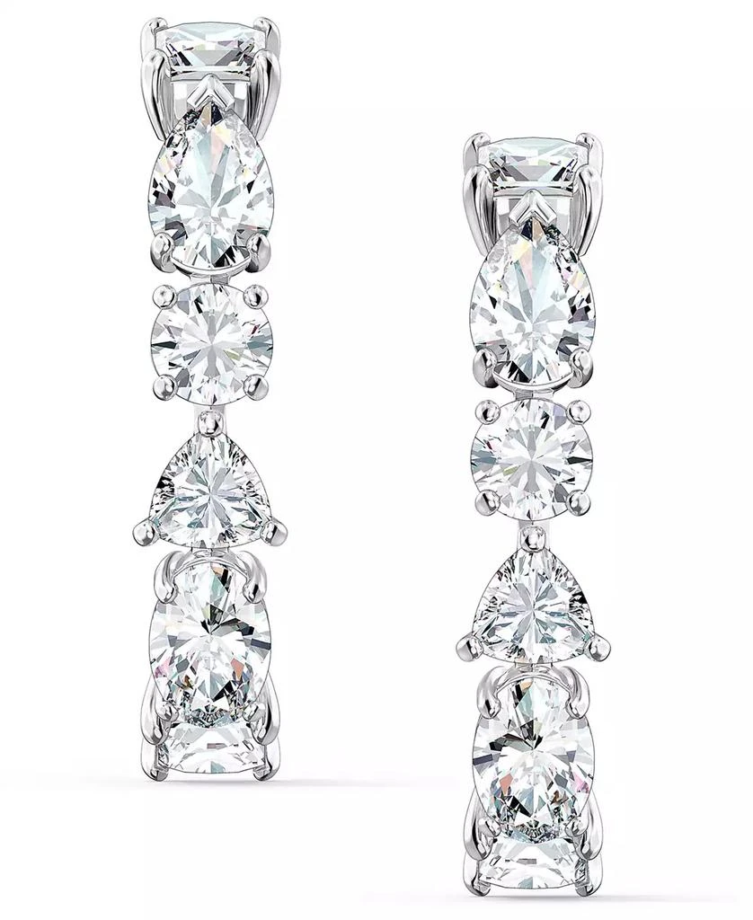 商品Swarovski|Silver-Tone Crystal Curved Drop Earrings,价格¥428,第1张图片