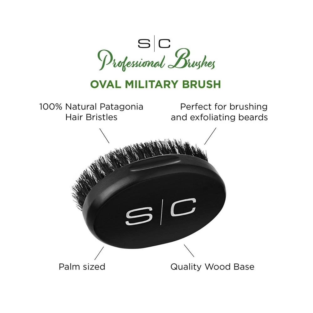 商品StyleCraft Professional|Barber Oval Military-Inspired Hair Brush 100% Natural Boar Bristles with Wood Palm Handle,价格¥154,第5张图片详细描述