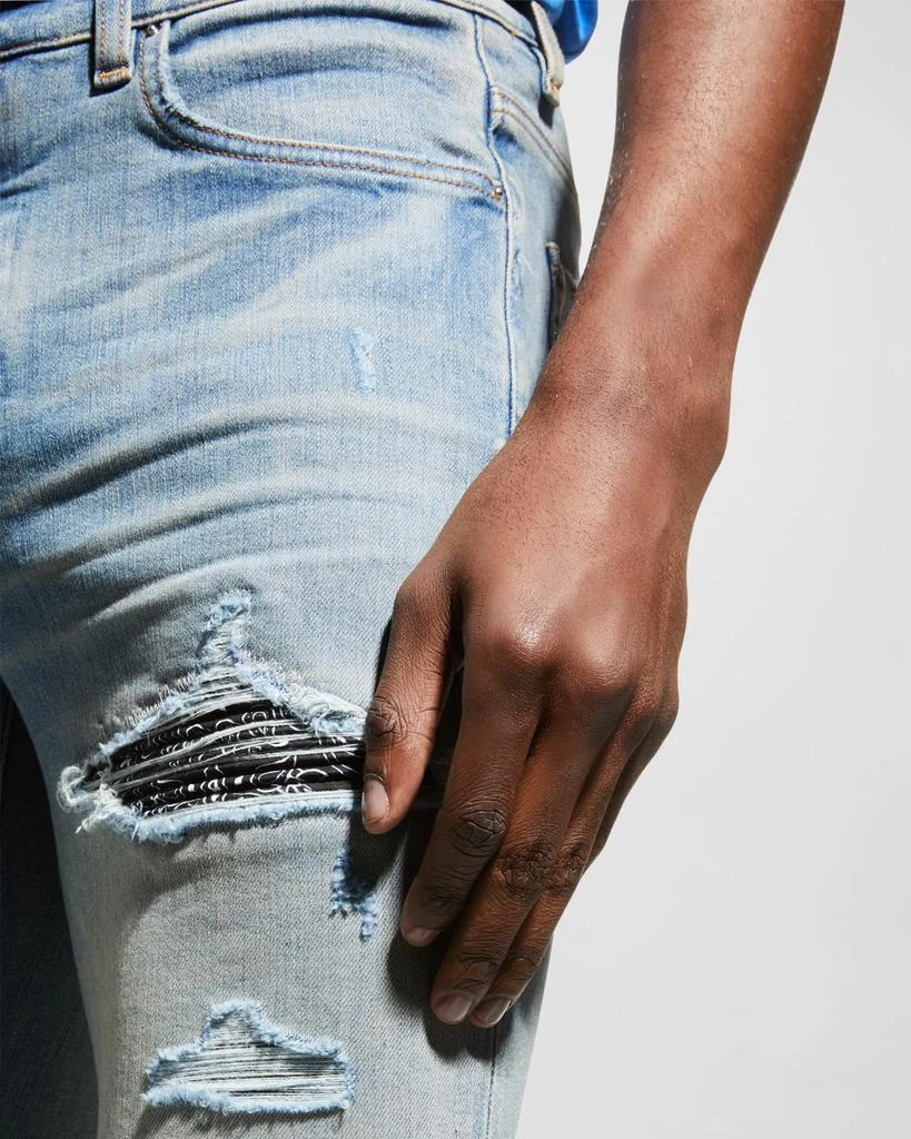 商品AMIRI|Men's MX1 Bandana Repair Skinny Jeans,价格¥8511,第5张图片详细描述