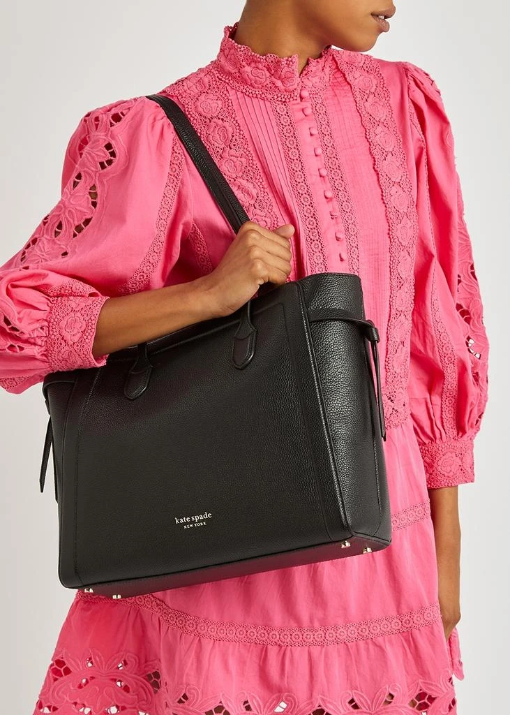 商品Kate Spade|Knott large black leather tote,价格¥3372,第5张图片详细描述