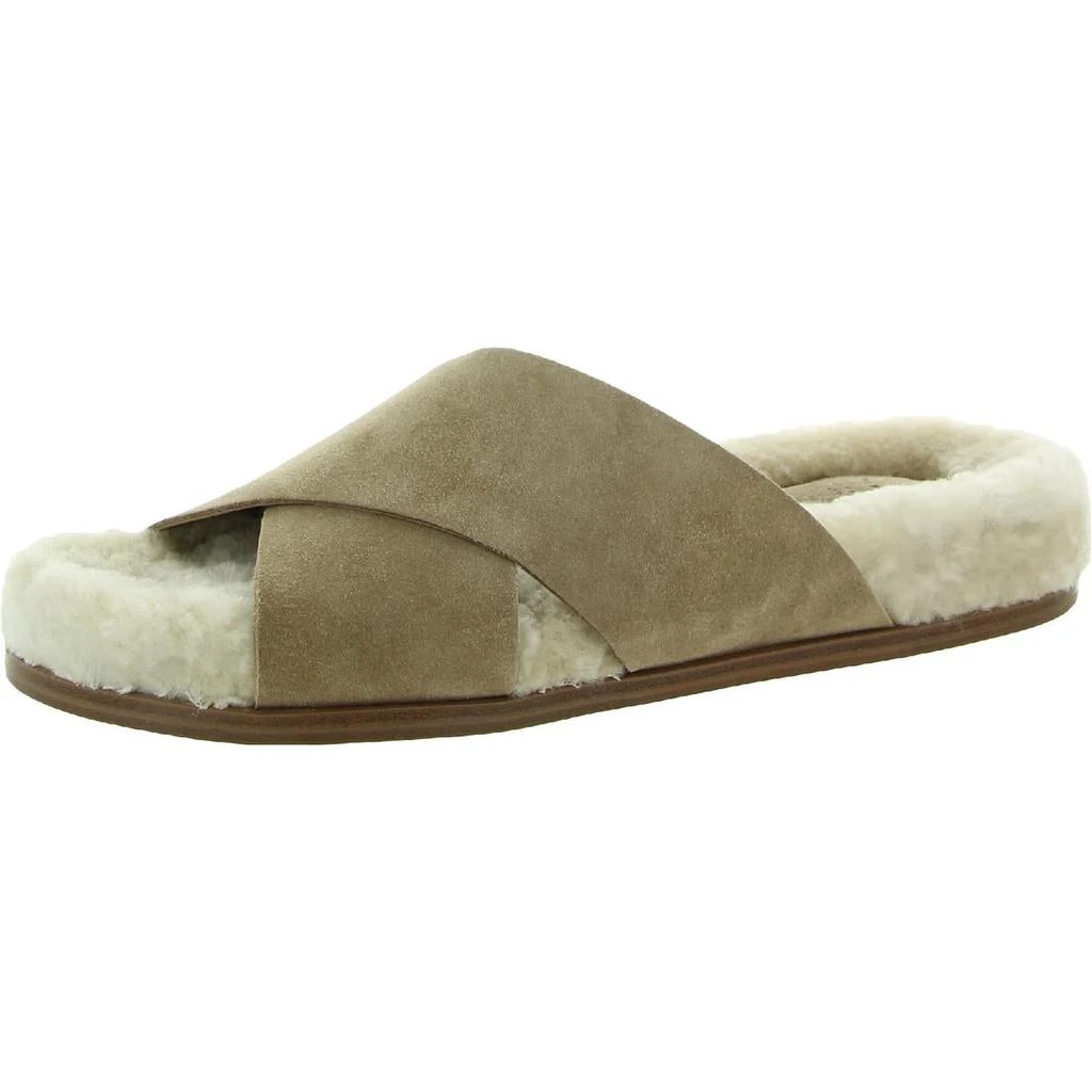 商品Marc Fisher|Marc Fisher LTD Womens Canna Shearling Leather Slide Slippers,价格¥223,第4张图片详细描述