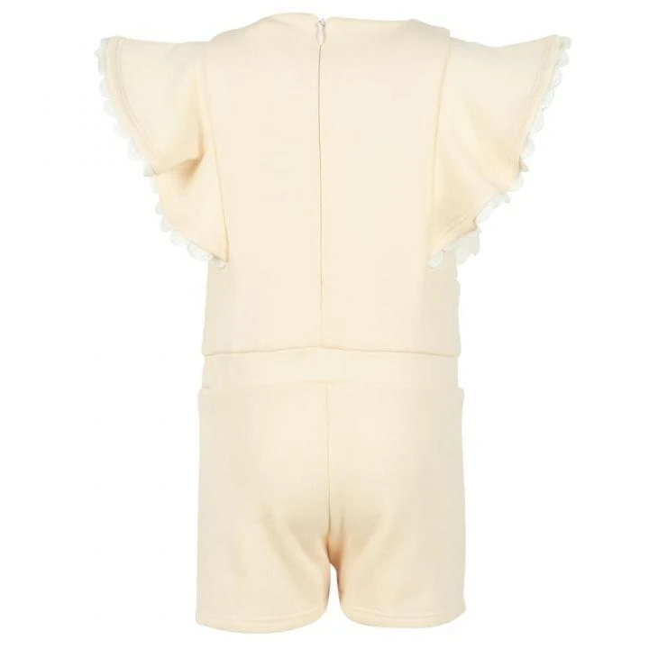 商品Chloé|Pale Pink Scalloped Ruffle Playsuit,价格¥504,第3张图片详细描述