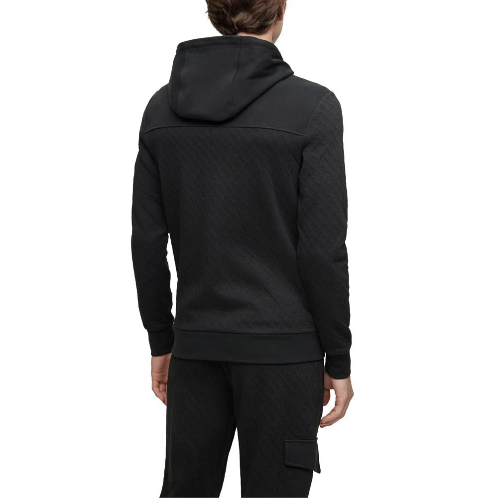 商品Hugo Boss|Men's Monogram Jacquard Zip-Up Hoodie,价格¥1743,第2张图片详细描述