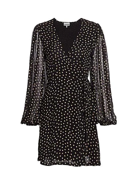 商品Ganni|Dotted Georgette Dress,价格¥570,第1张图片