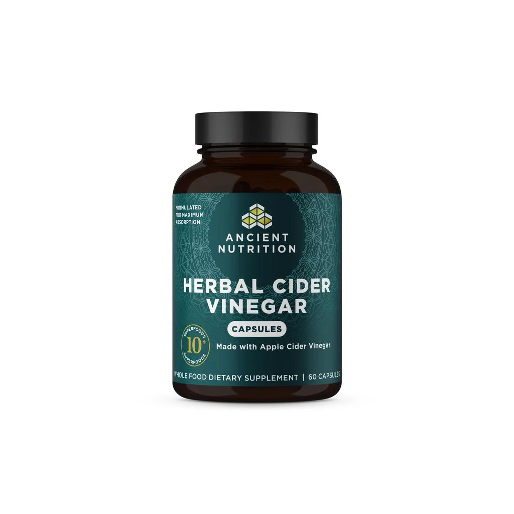 商品Ancient Nutrition|Herbal Apple Cider Vinegar TBN Fall ’23 Catalog | Capsules (60 Capsules),价格¥482,第1张图片