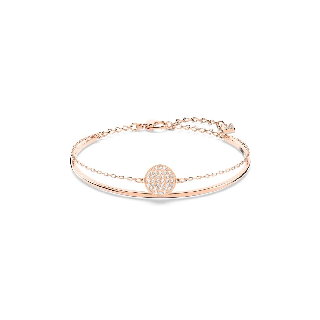 商品Swarovski|Ginger bangle white rose gold-tone plated,价格¥866,第1张图片