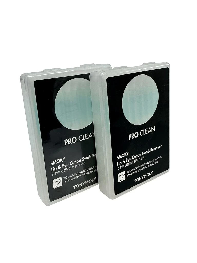 商品TONYMOLY|Pro Clean Smoky Lip & Eye Cotton Swab Remover 20 Swabs Set of 2,价格¥96,第3张图片详细描述