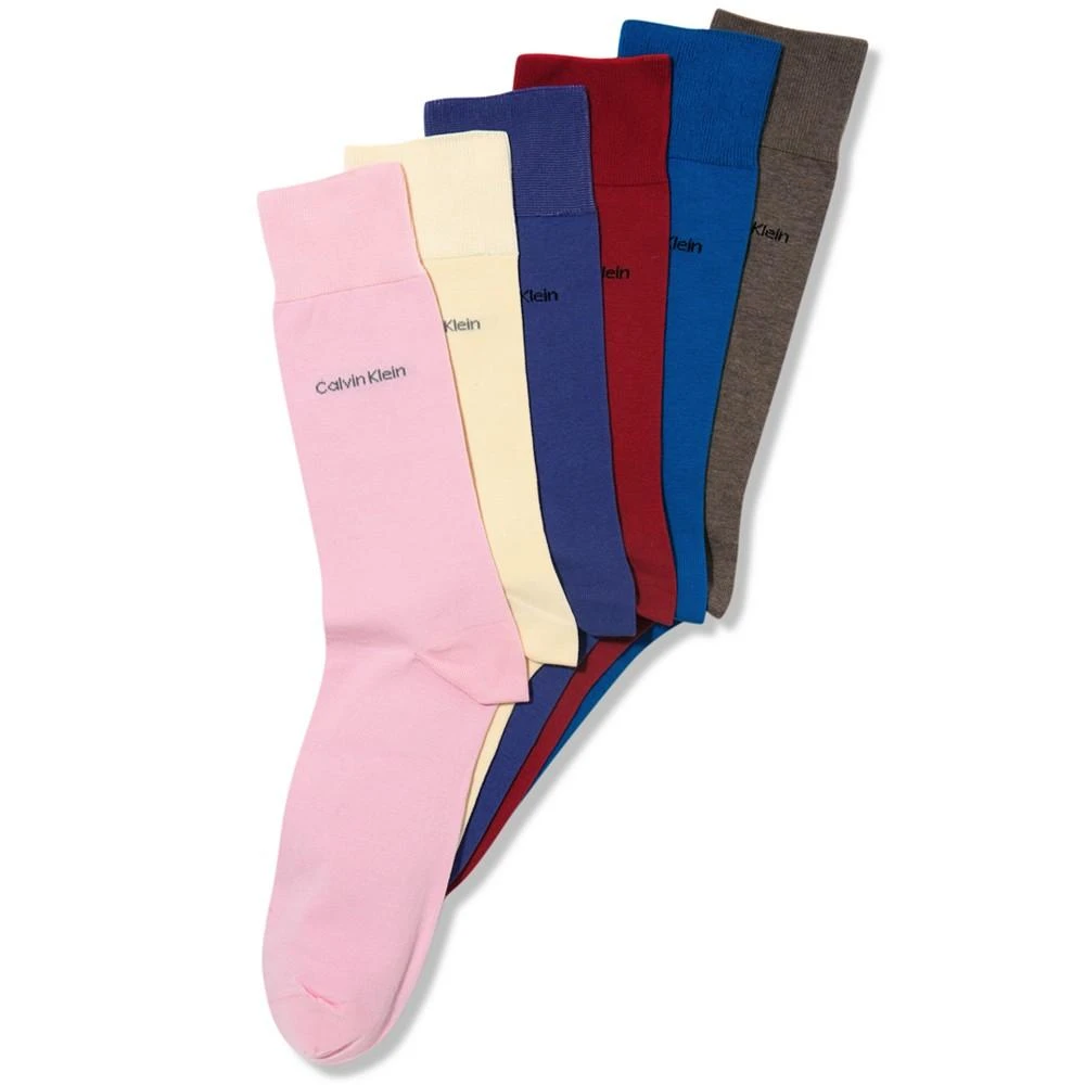 商品Calvin Klein|Men's Socks, Giza Cotton Flat Knit Crew,价格¥64,第2张图片详细描述