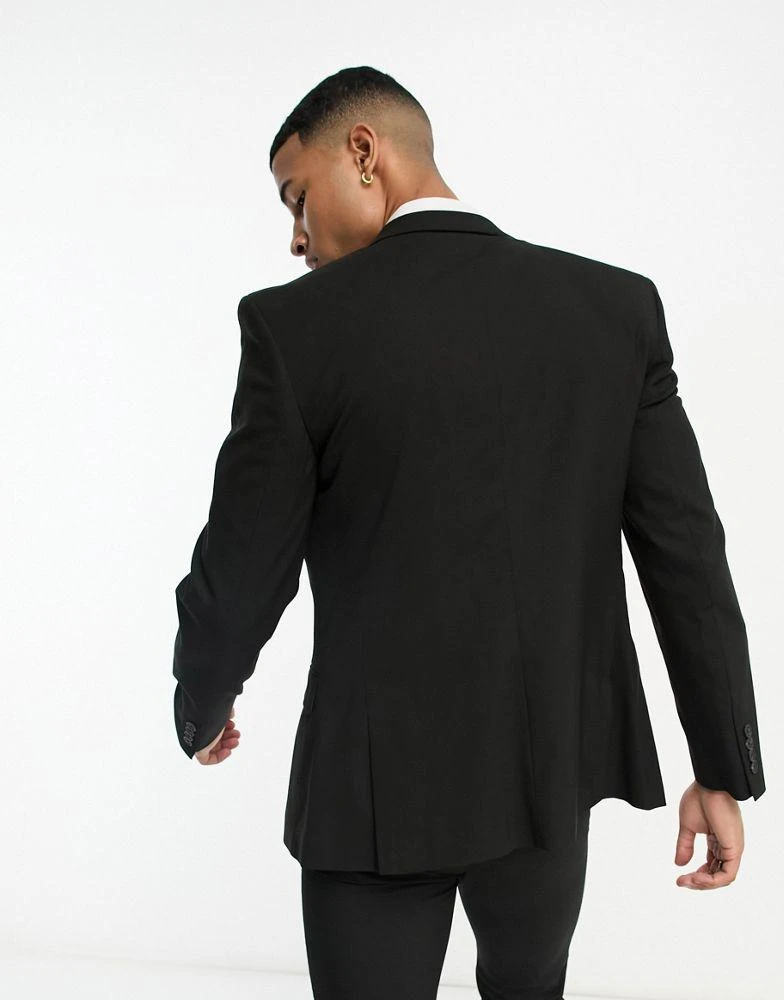 商品ASOS|ASOS DESIGN slim suit jacket in black,价格¥412,第2张图片详细描述