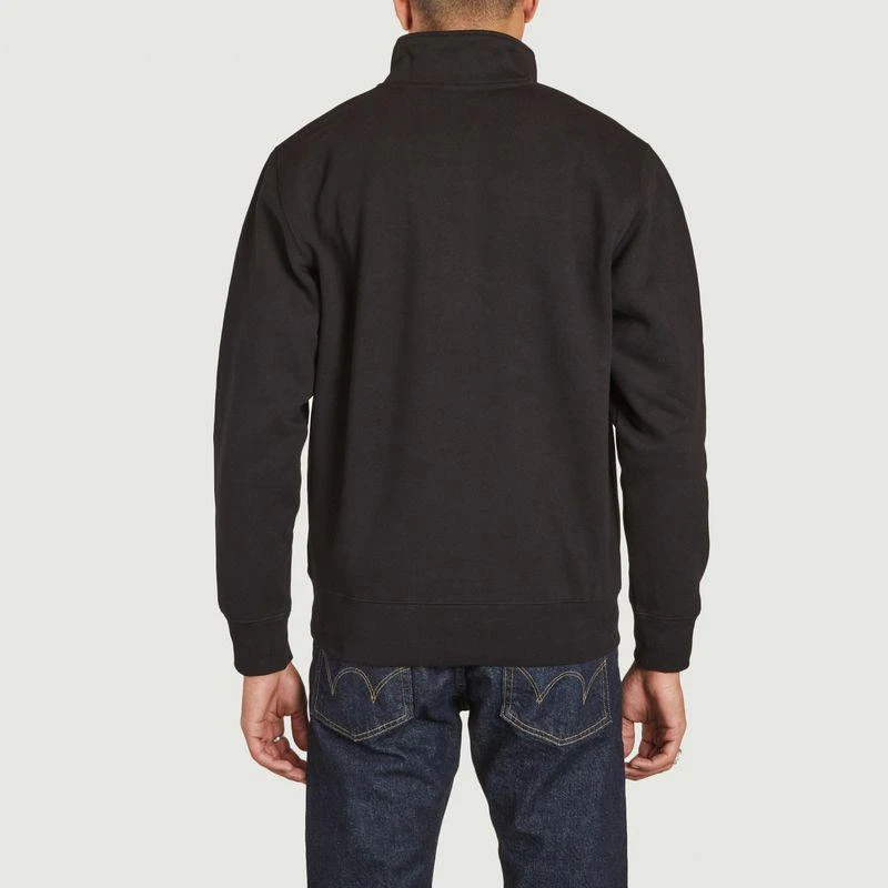 商品Carhartt|Chase Neck brushed zip-up sweatshirt Black Gold CARHARTT WIP,价格¥697,第3张图片详细描述