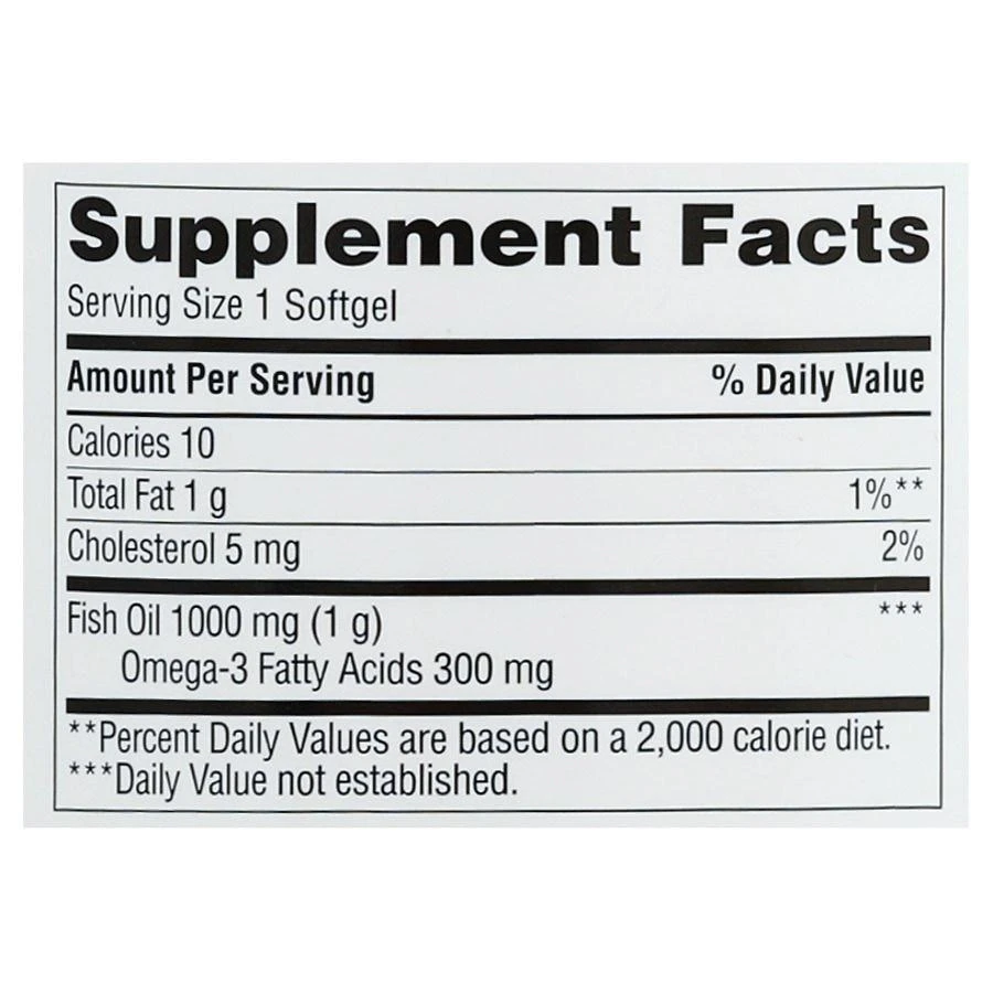 商品Walgreens|Fish Oil 1000mg,价格¥229,第3张图片详细描述