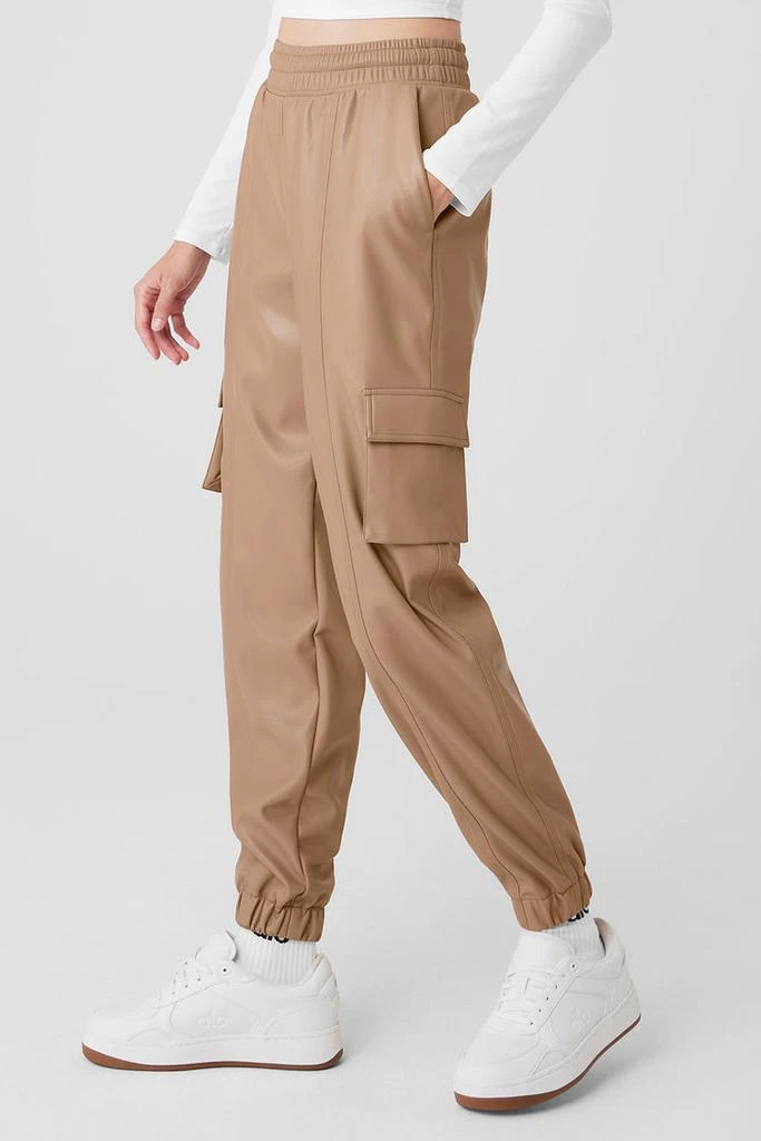 Faux Leather Power Hour Jogger - Toasted Almond 商品