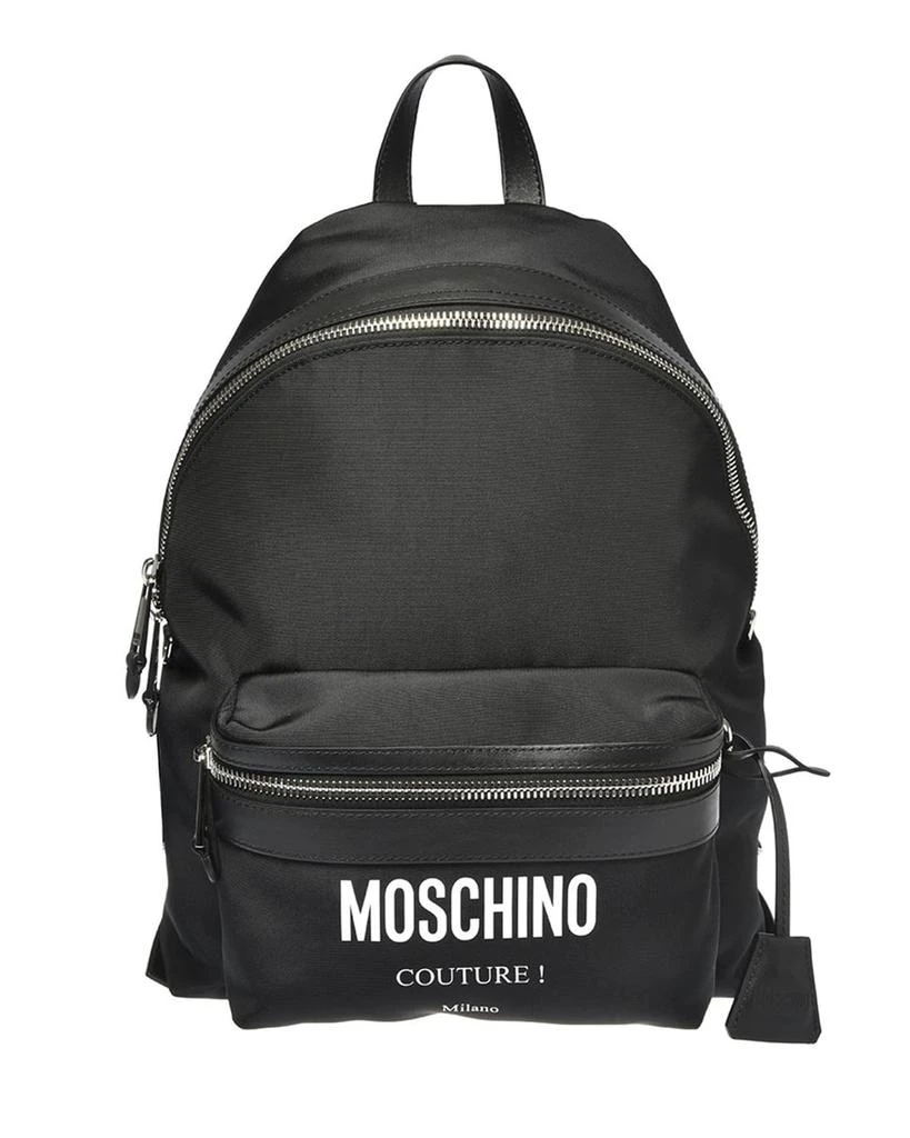 商品Moschino|Men's Solid Logo Backpack,价格¥6910,第1张图片