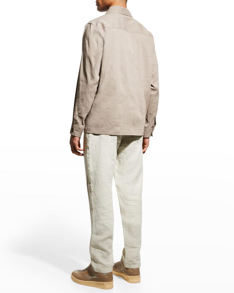 Men's Selk Linen-Blend Chore Jacket商品第4张图片规格展示