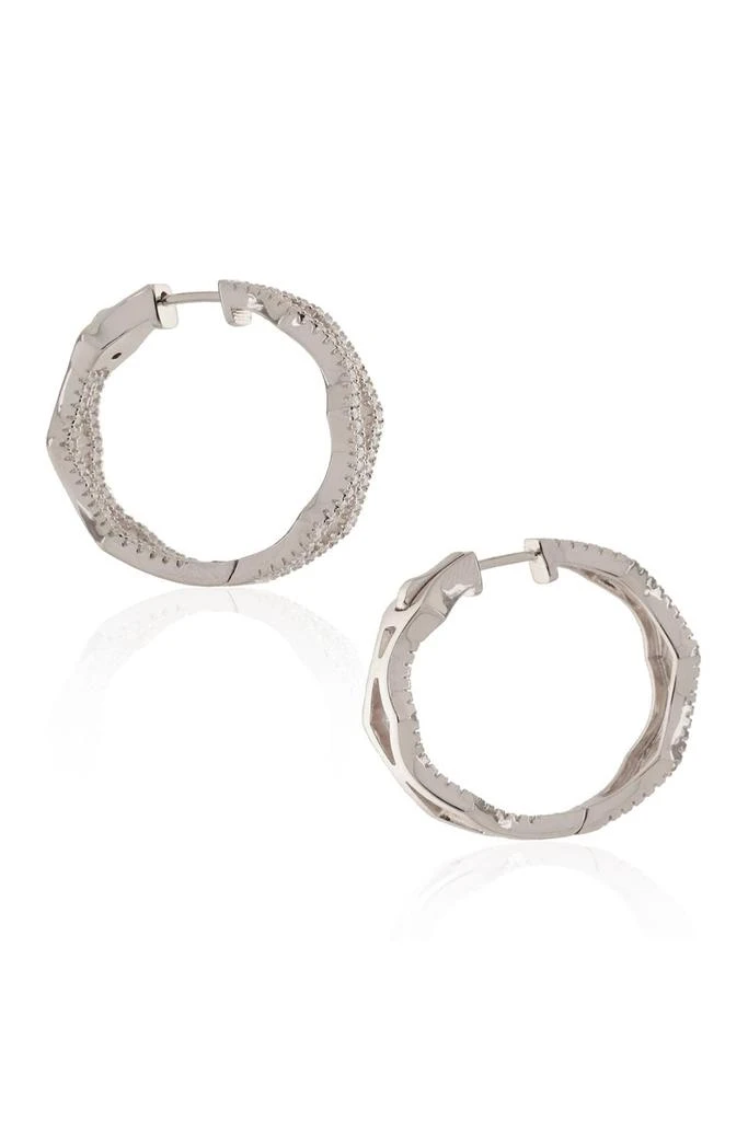 商品Suzy Levian|Sterling Silver 29mm CZ Hoop Earrings,价格¥985,第2张图片详细描述