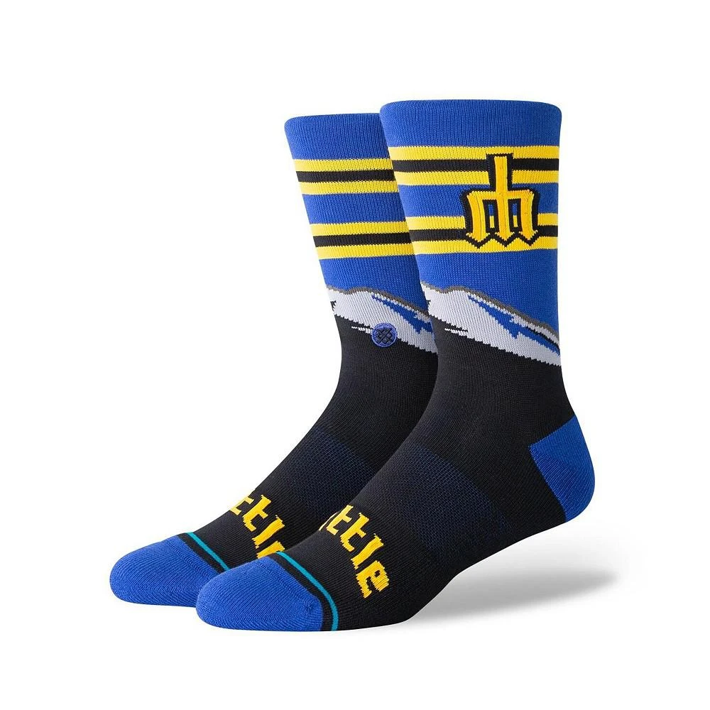 商品Stance|Men's Royal Seattle Mariners 2023 City Connect Crew Socks,价格¥151,第1张图片