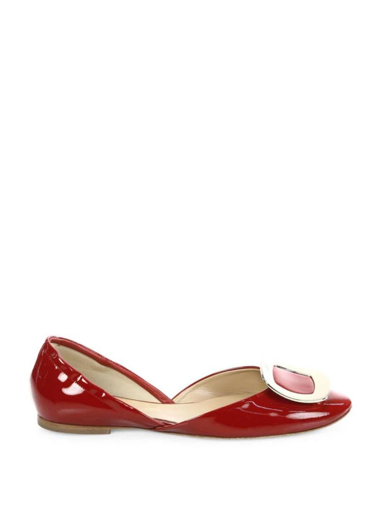 商品Roger Vivier|Patent Leather d'Orsay 方扣平底鞋,价格¥4881,第5张图片详细描述