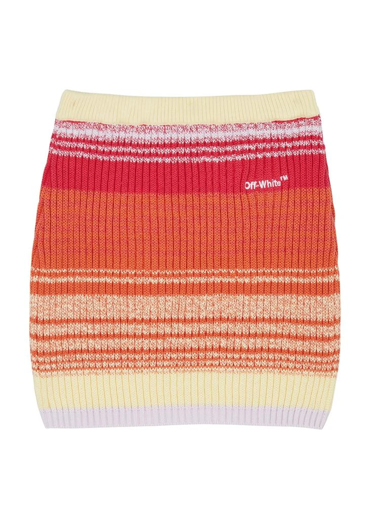 商品Off-White|KIDS Striped ribbed-knit skirt,价格¥1350,第1张图片
