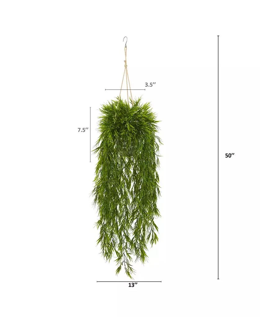 商品NEARLY NATURAL|50" Mini Bamboo Artificial Plant in Hanging Metal Bucket,价格¥612,第2张图片详细描述