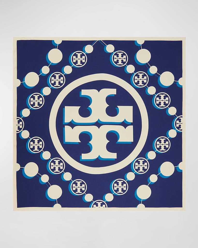 商品Tory Burch|T Monogram Double-Sided Twill Scarf,价格¥2072,第2张图片详细描述