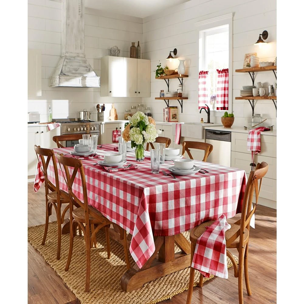 商品Elrene|Farmhouse Living Buffalo Check 60"x 84" Tablecloth,价格¥142,第3张图片详细描述