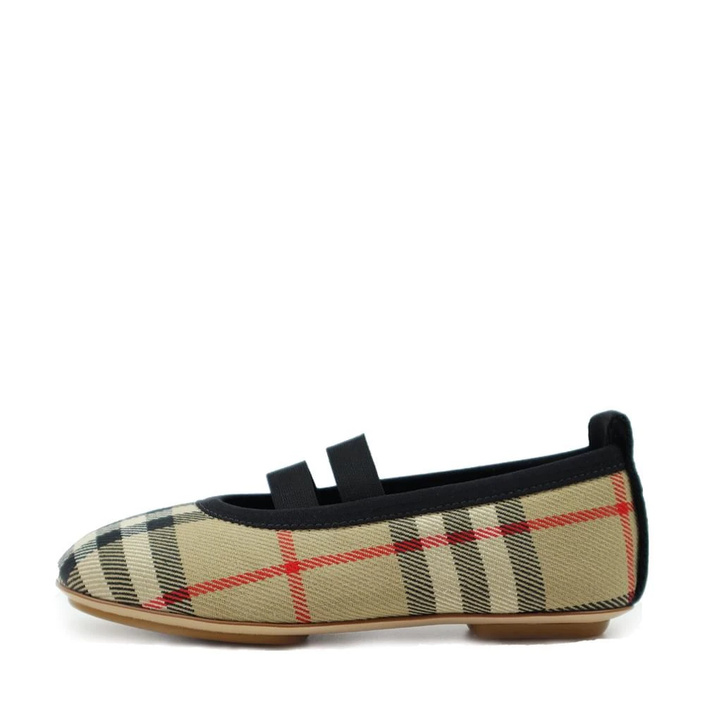 商品Burberry|Beige Check Mini Grace Shoes,价格¥2492,第1张图片