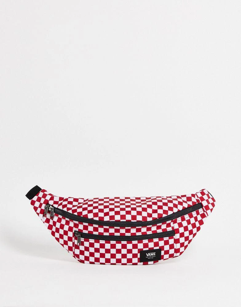 商品Vans|Vans Ward checkerboard bumbag in red/white,价格¥305,第1张图片