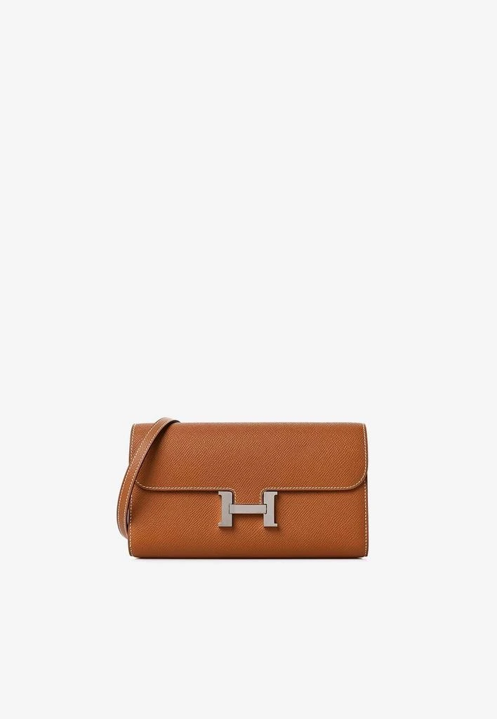 商品Hermes|Constance To Go Wallet in Gold Epsom with Palladium Hardware,价格¥93513,第1张图片