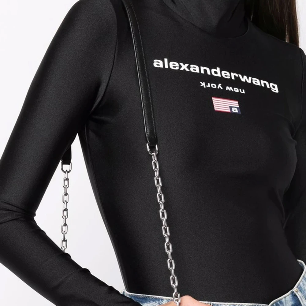 ALEXANDER WANG 黑色女士T恤 4CC3217020-001 商品