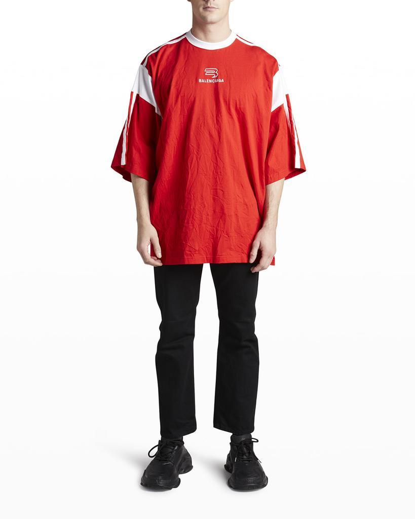 商品Balenciaga|Men's Sporty Boxy T-Shirt,价格¥2871,第5张图片详细描述