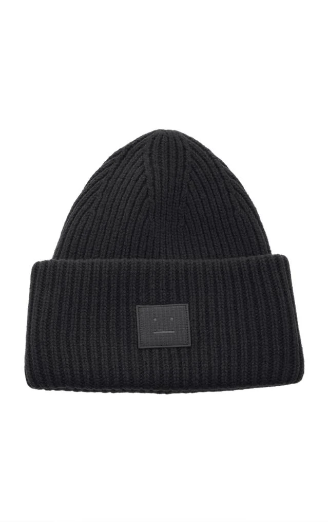 商品Acne Studios|Acne Studios - Pansy N Face Appliquéd Wool Beanie - Black - OS - Moda Operandi,价格¥1352,第1张图片