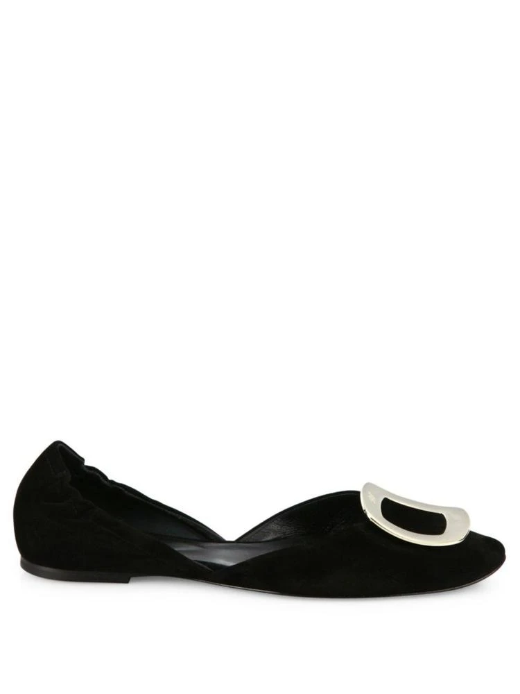 商品Roger Vivier|Ballerine Chips Suede d'Orsay Flats,价格¥4881,第5张图片详细描述