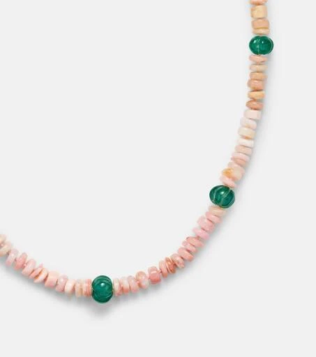 商品Ileana Makri|9kt gold beaded necklace with opals and jade,价格¥12070,第4张图片详细描述