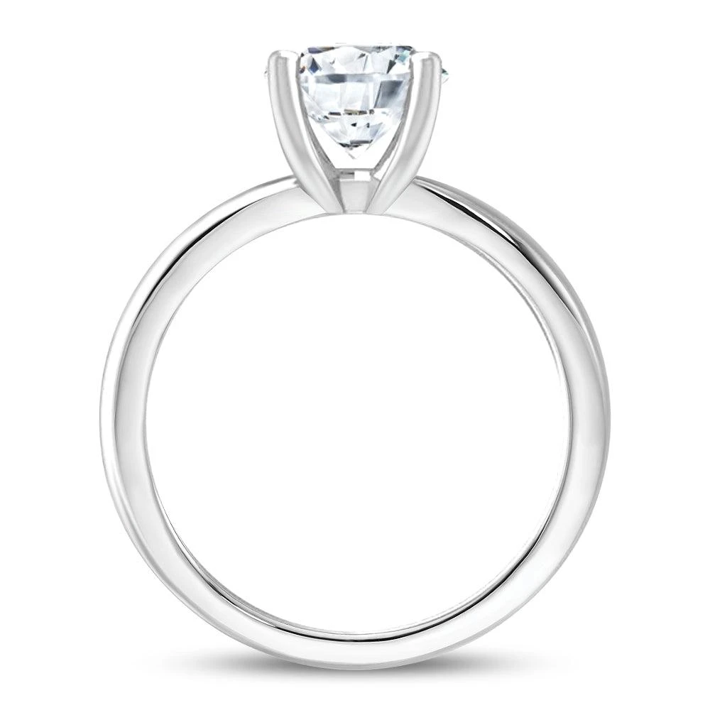 商品Diamond2Deal|3.5 Ct Round Lab Grown Diamond Solitaire Engagement Ring 14k White Gold,价格¥22693,第3张图片详细描述