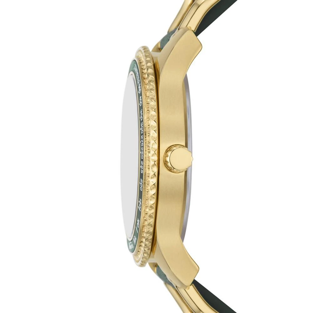 商品Fossil|Women's Stella Multifunction Green Leather Strap Watch, 38mm,价格¥670,第2张图片详细描述