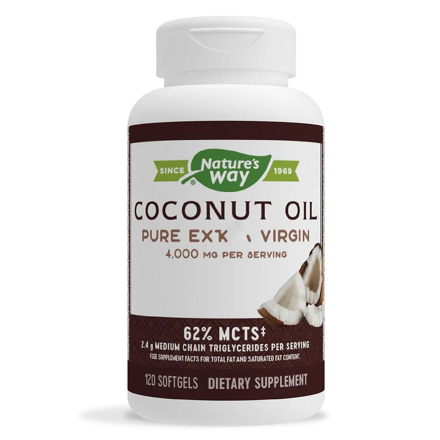 商品Nature's Way|Coconut Oil Pure Extra Virgin Softgels,价格¥112,第1张图片