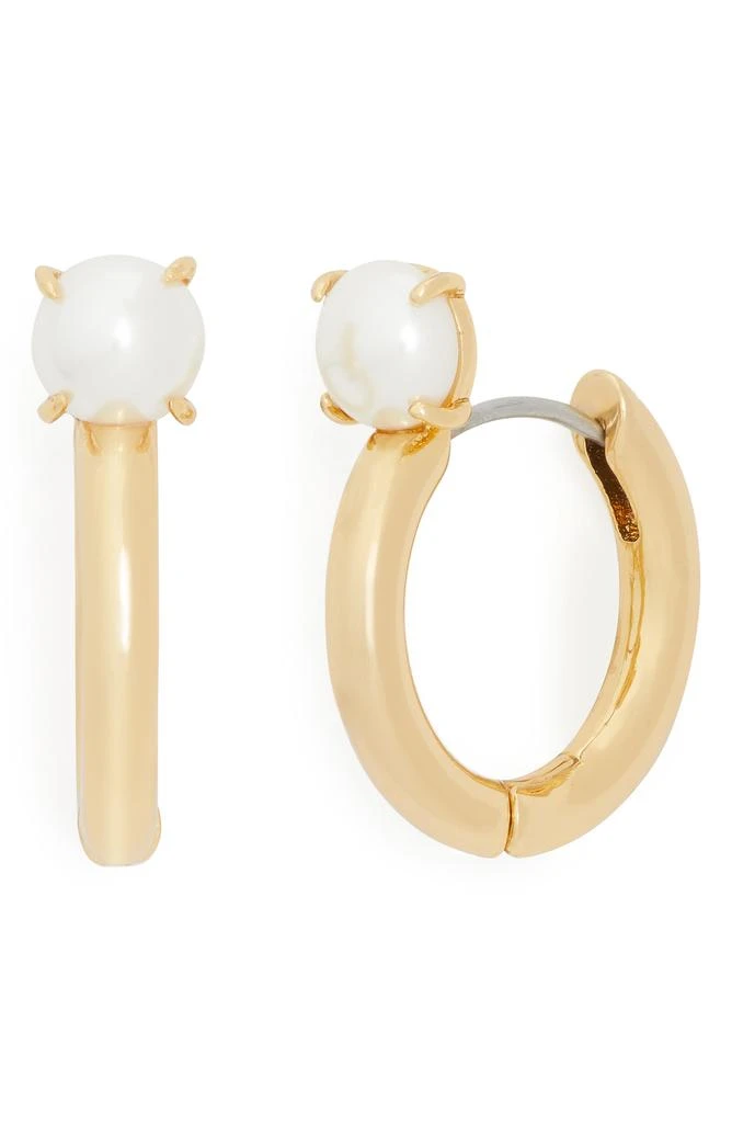 商品Kate Spade|imitation pearl chunky hoop earrings,价格¥71,第1张图片