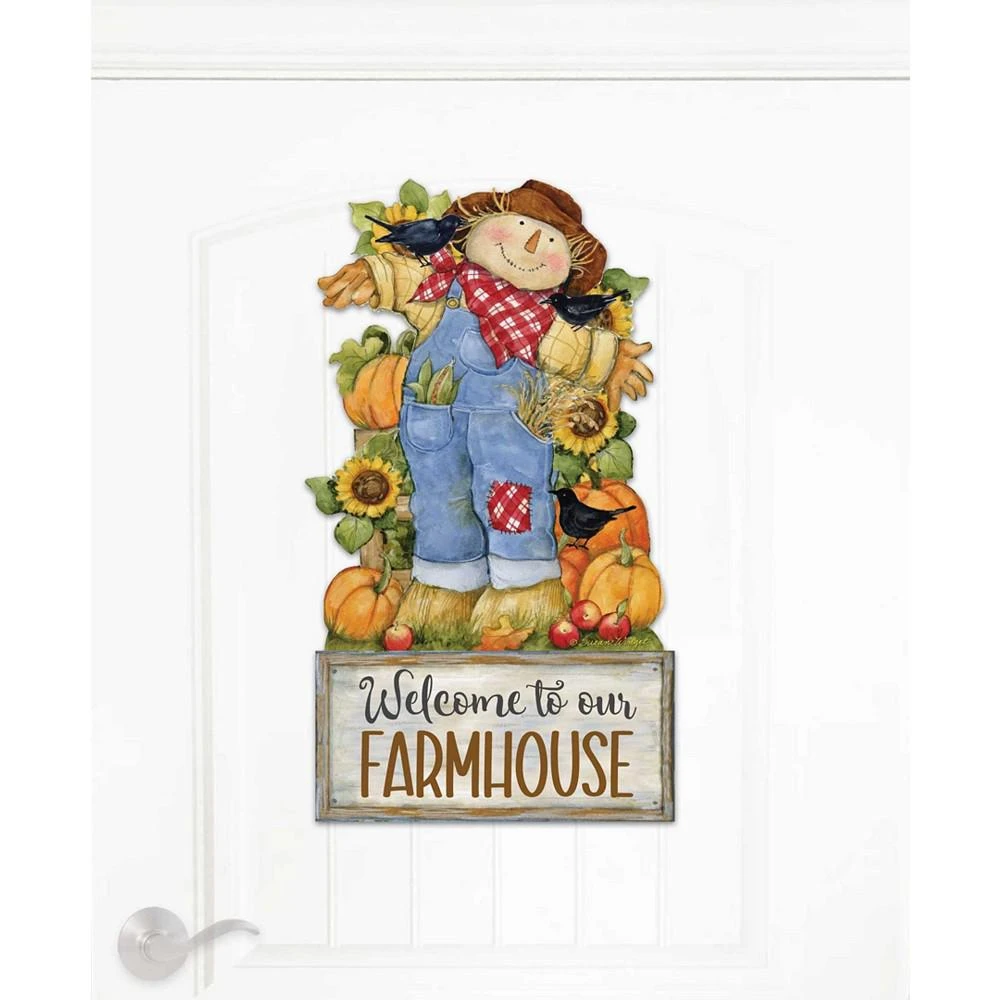 商品Designocracy|Holiday Door Decor Wall Decor Harvest Scarecrow Wooden Welcome Sign S. Winget,价格¥1099,第4张图片详细描述