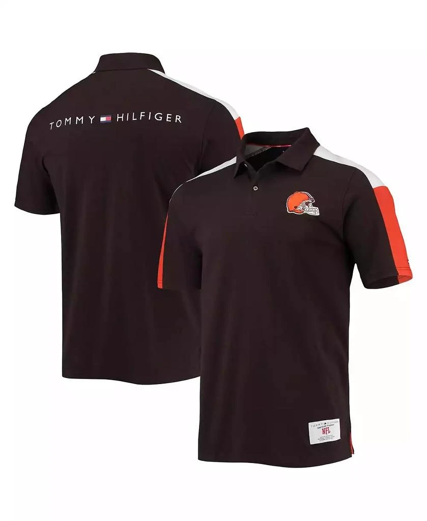 商品Tommy Hilfiger|Men's Brown, Orange Cleveland Browns Logan Polo Shirt,价格¥416,第1张图片