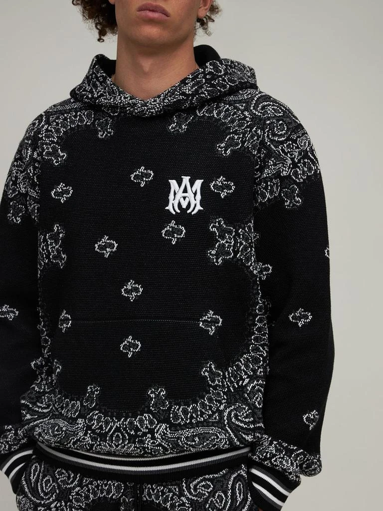 商品AMIRI|Bandana Cotton & Cashmere Knit Hoodie,价格¥9072,第2张图片详细描述