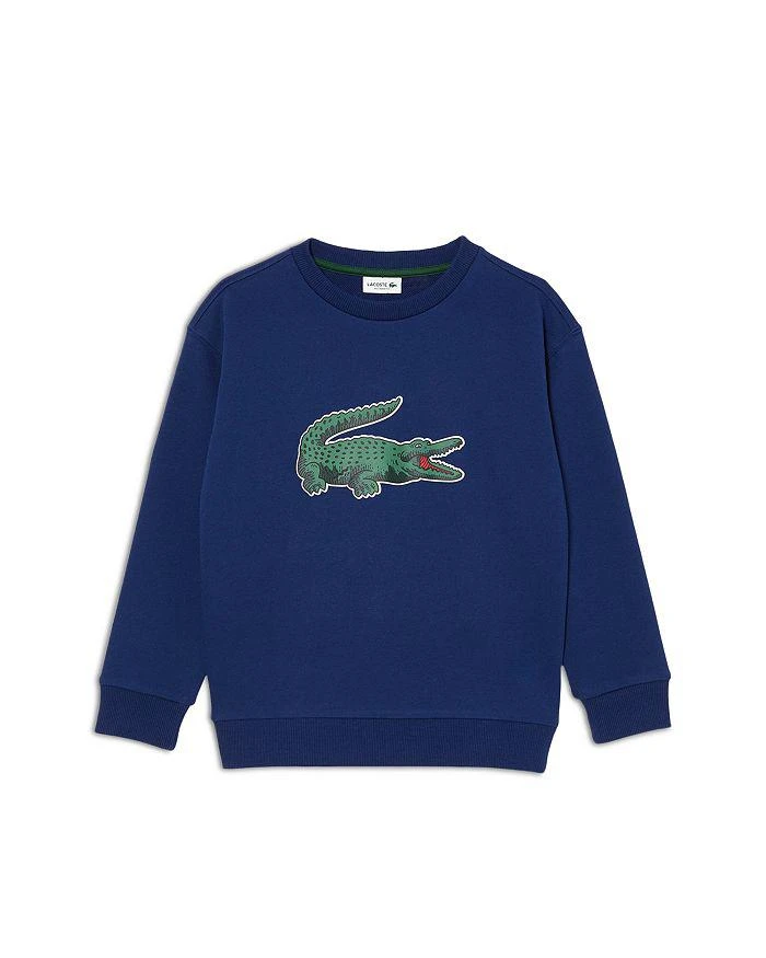 商品Lacoste|Boys' Cotton Crewneck Graphic Sweatshirt - Little Kid, Big Kid,价格¥271,第1张图片